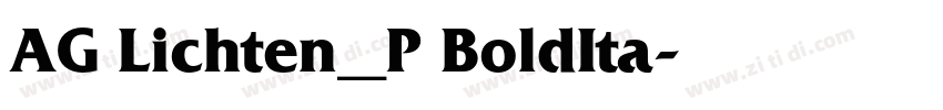 AG Lichten_P BoldIta字体转换